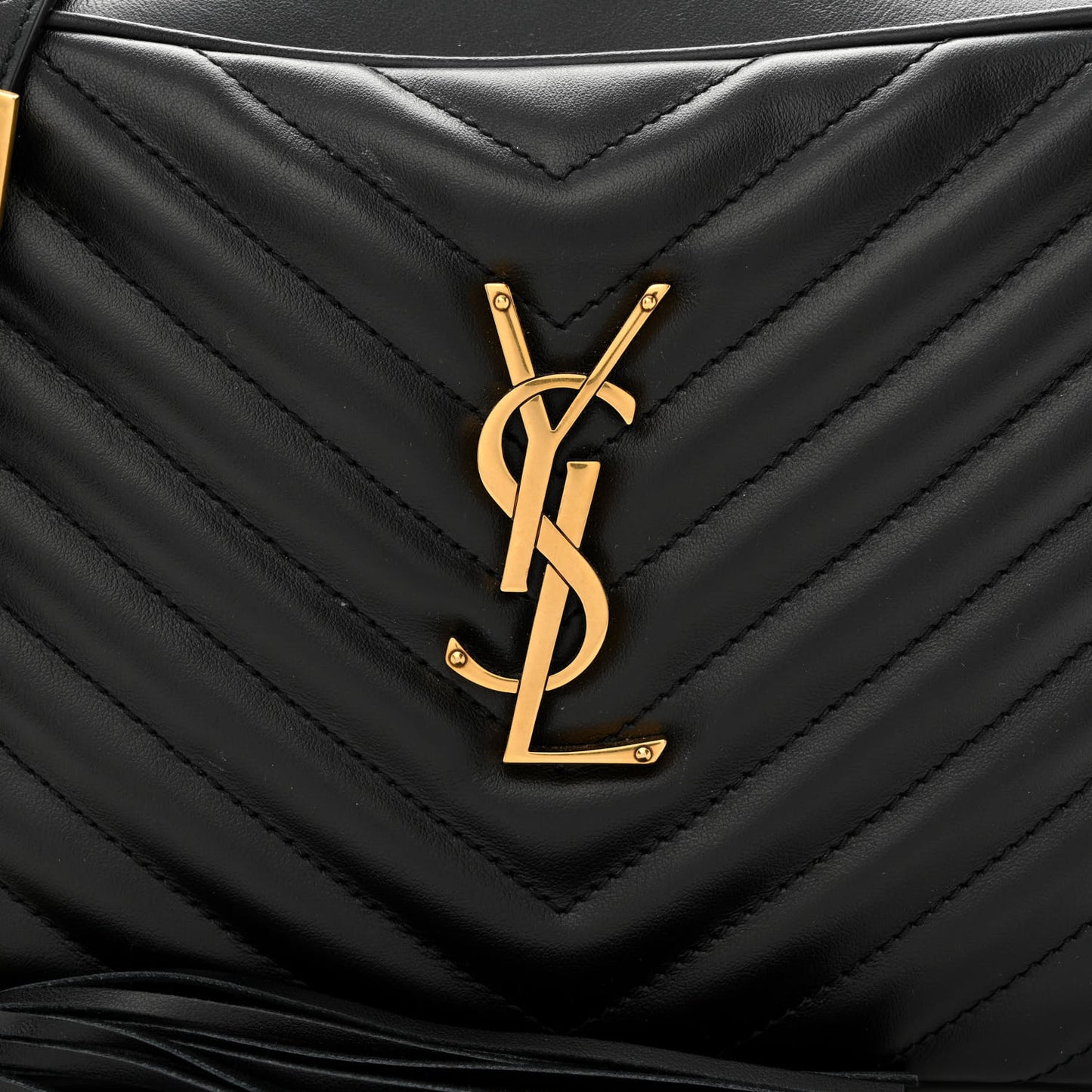 Calfskin Matelasse Monogram Lou Camera Bag Black