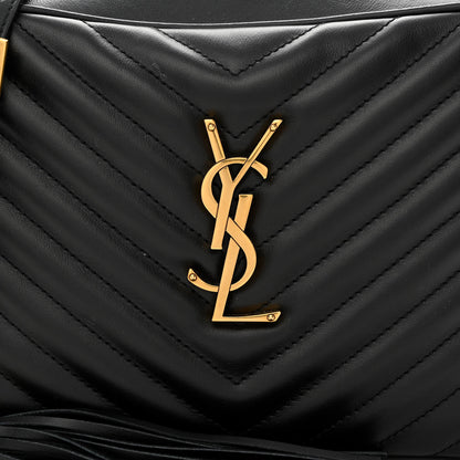 Saint Laurent Calfskin Matelasse Monogram Lou Camera Bag Black 8 of 10