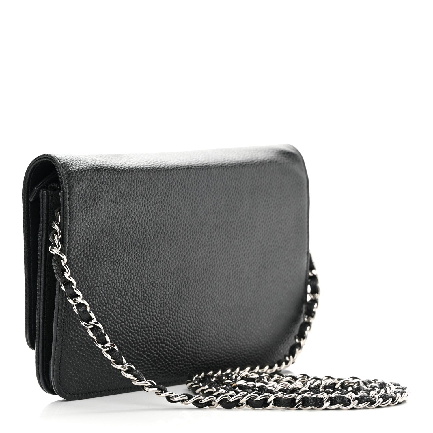 Chanel Caviar Timeless CC Wallet On Chain WOC Black 3 of 20