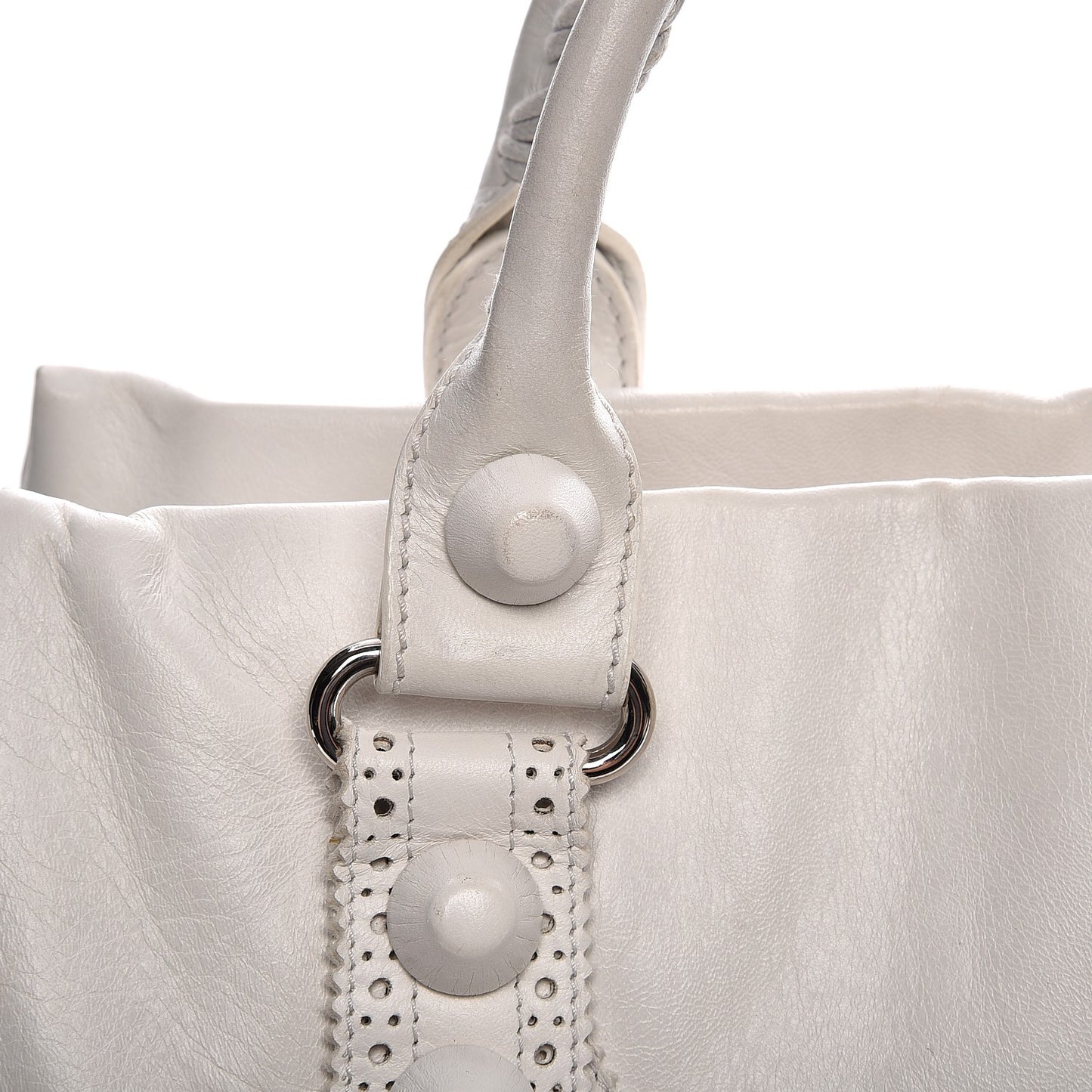 Agneau Giant Brogues Hardware Mid Day White