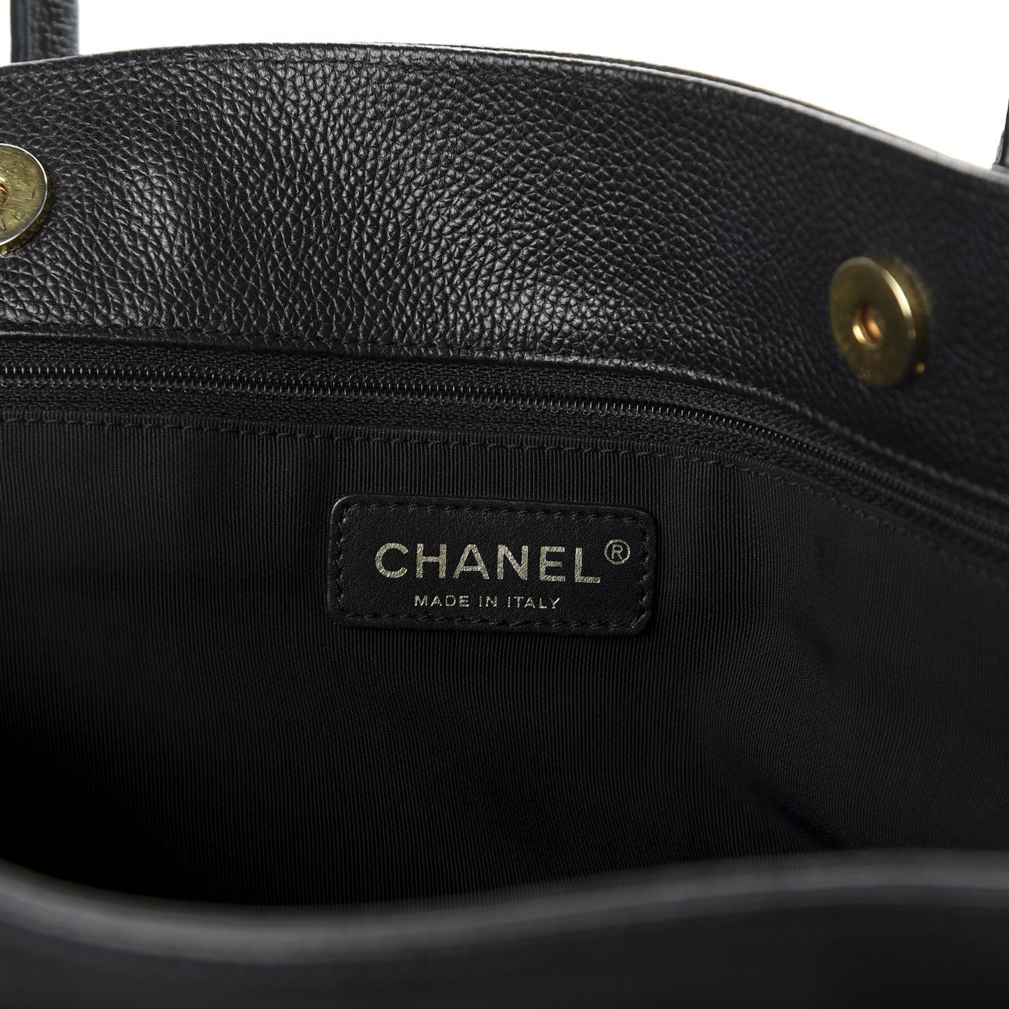 Calfskin Cerf Executive Shopper Tote Black