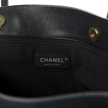Chanel Calfskin Cerf Executive Shopper Tote Black 6 of 12