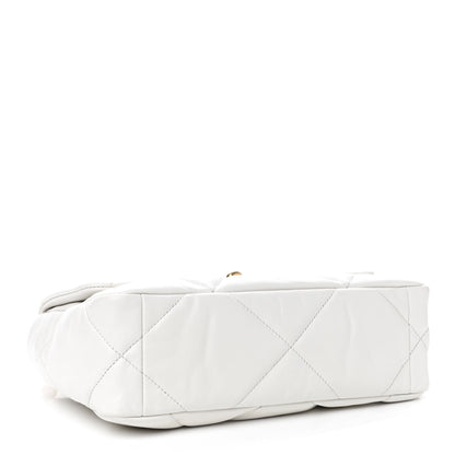 Chanel Goatskin Quilted Medium Chanel 19 Flap White 3 of 4