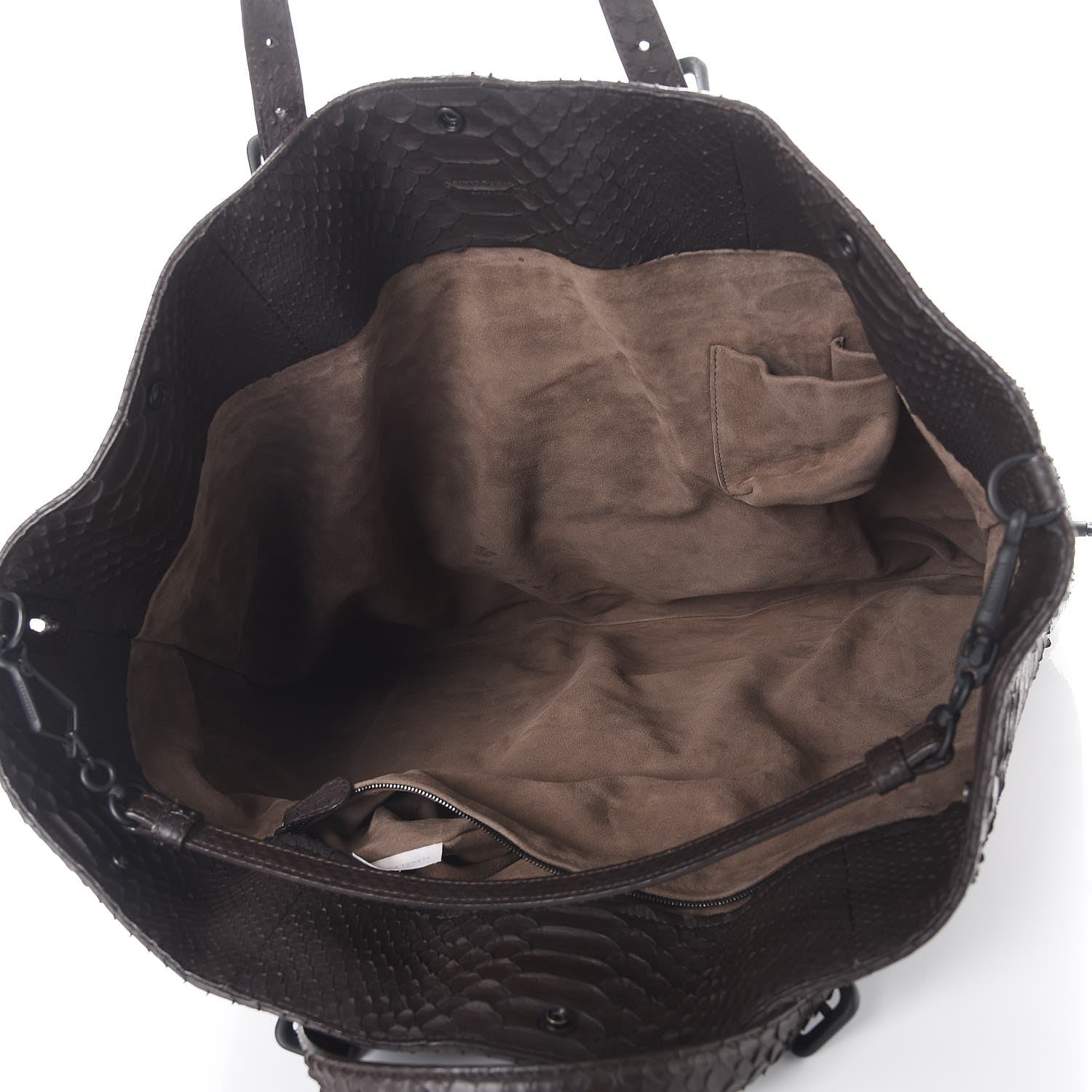 Bottega Veneta BOTTEGA VENETA Python Convertible Tote Bag Ebano 7 of 11
