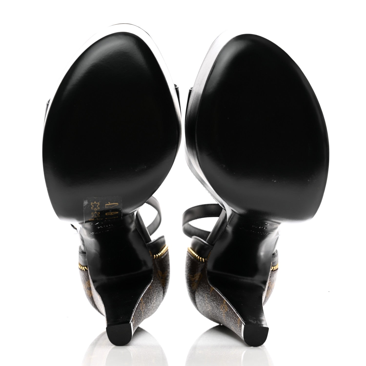 Louis Vuitton Monogram Afterglow Platform Sandals 36.5 Black 7 of 9