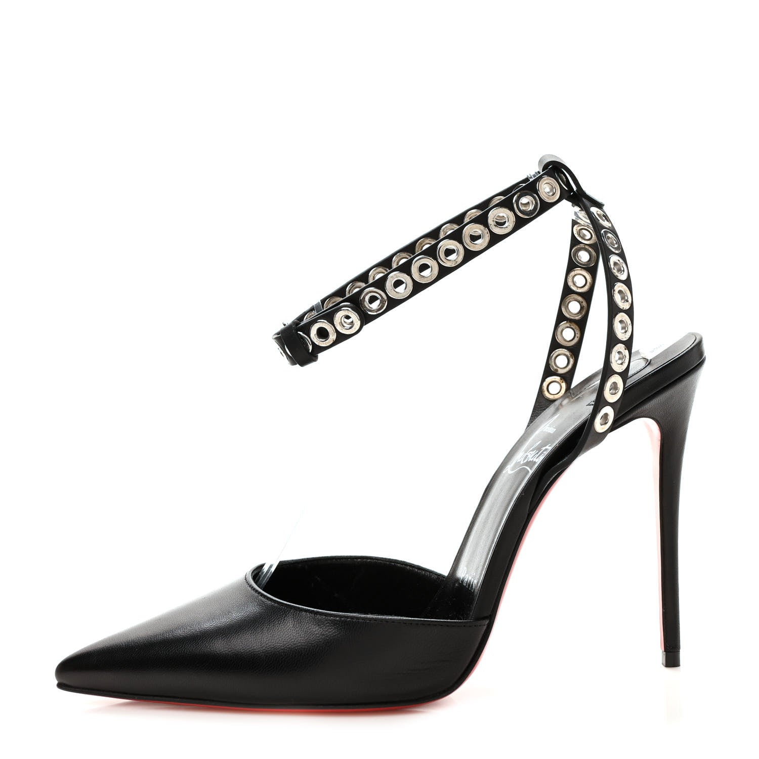 Christian Louboutin Calfskin Embellished Pumpaclou 100 Pumps 38 Black 1 of 8