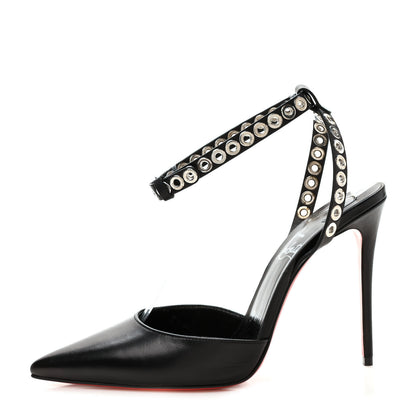 Christian Louboutin Calfskin Embellished Pumpaclou 100 Pumps 38 Black 1 of 8