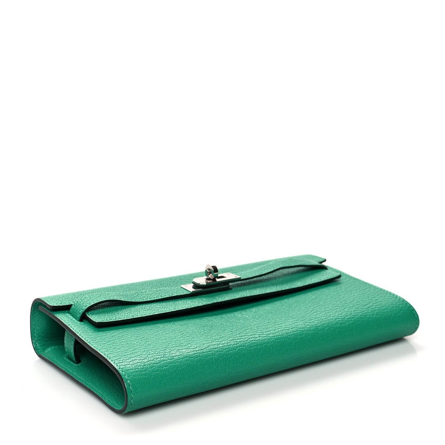 Hermes Chevre Mysore Kelly To Go Wallet Vert Vertigo 3 of 9