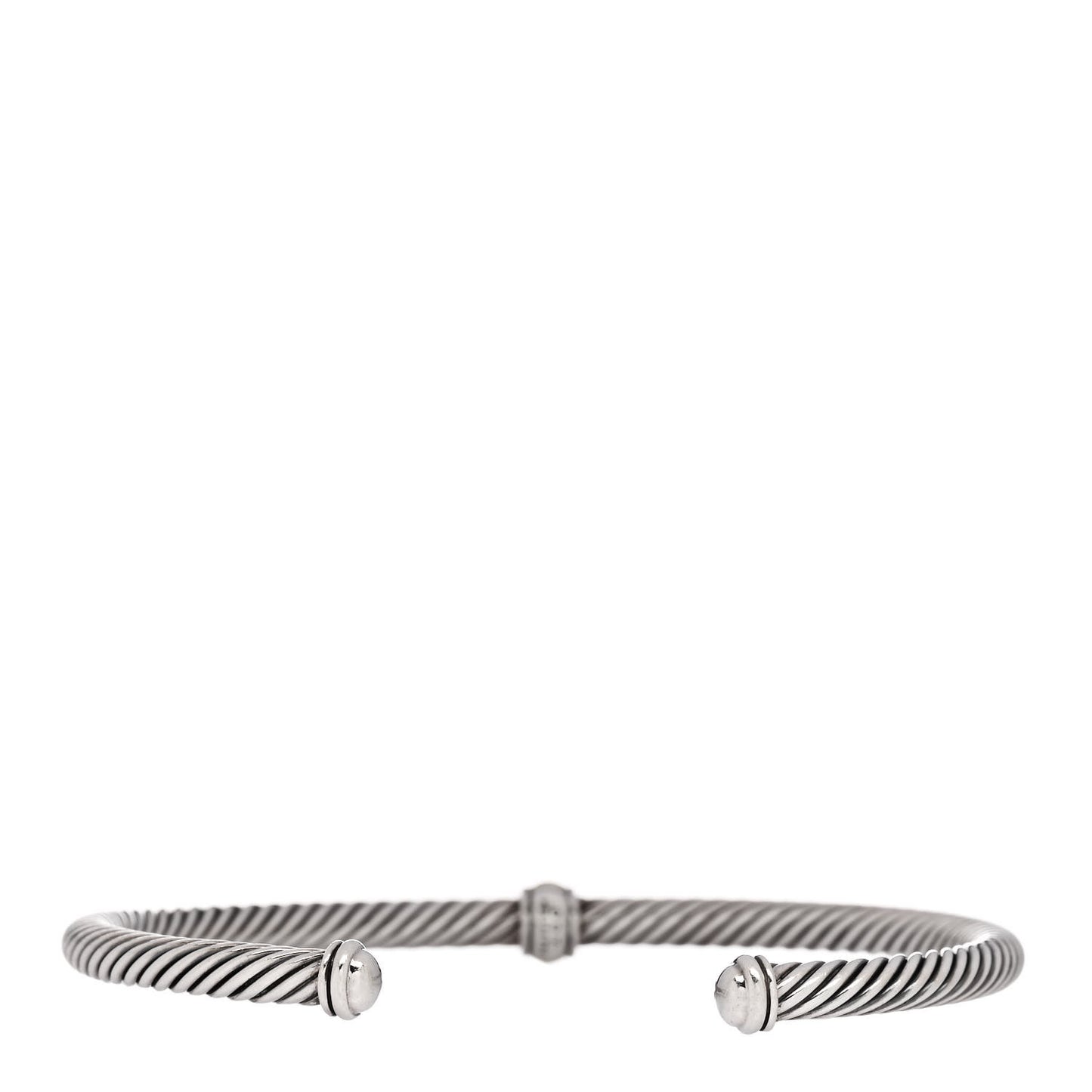 Sterling Silver 18K Yellow Gold 4mm Station Cable Bracelet