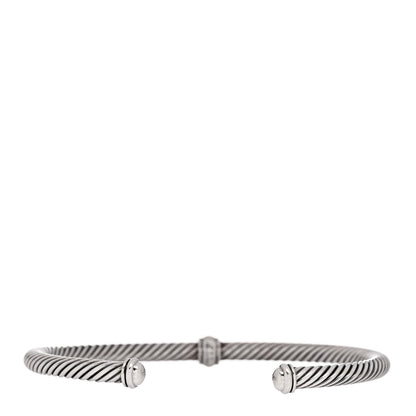 David Yurman Sterling Silver 18K Yellow Gold 4mm Station Cable Bracelet 2 of 3