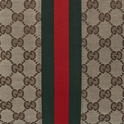 Gucci GG Monogram Web Flat Messenger Bag Black 9 of 13