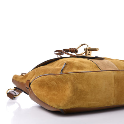 Chloe Suede Medium Lexa Shoulder Bag Mustard Brown 5 of 11