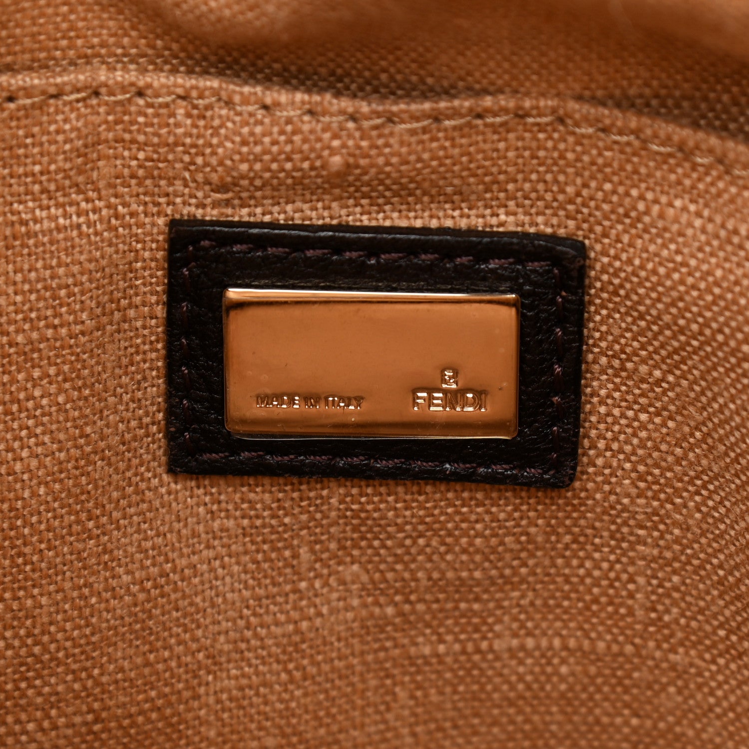 Fendi Zucca Nappa Nuvolata Vitello Tortuga Small Spy Tobacco Moro 6 of 14