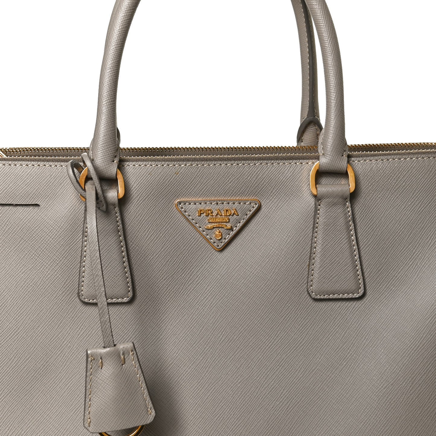 Saffiano Large Galleria Double Zip Tote Pomice