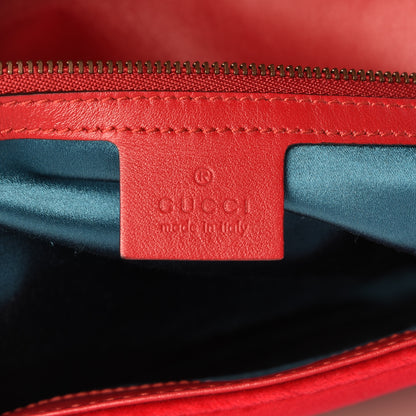 Gucci Velvet Matelasse Medium GG Marmont Shoulder Bag Hibiscus Red 6 of 18