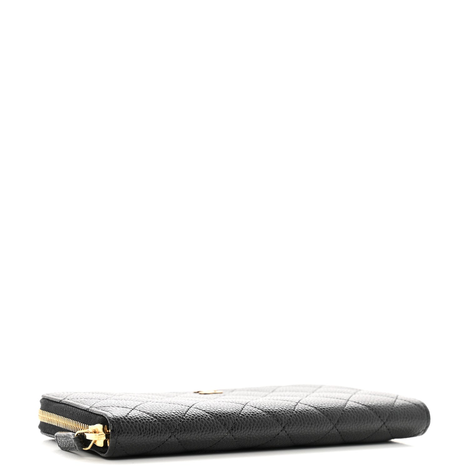Chanel Caviar Quilted Large Gusset Zip Around Wallet Black 4 of 12