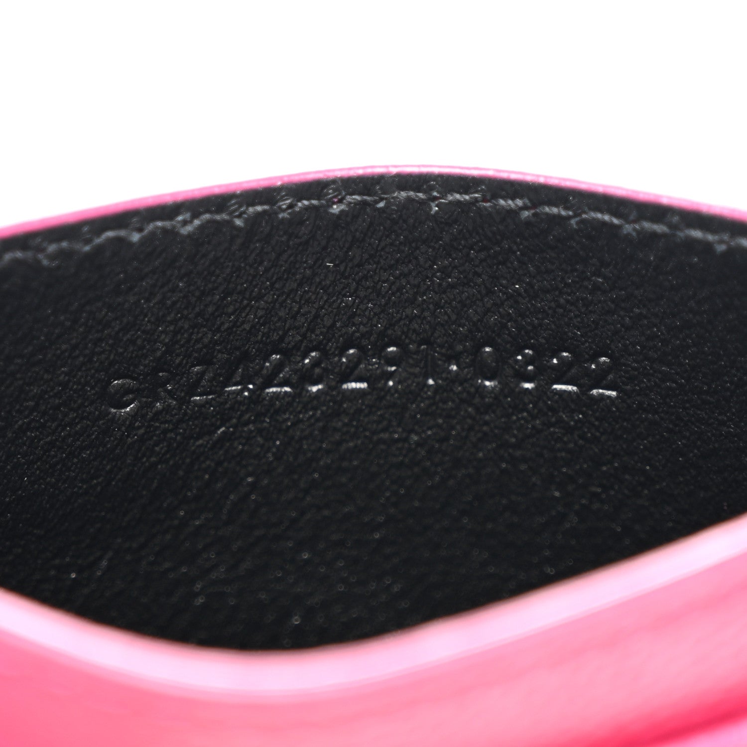Saint Laurent Grain De Poudre Matelasse Chevron Monogram Credit Card Case Fresh Fuxia 7 of 8