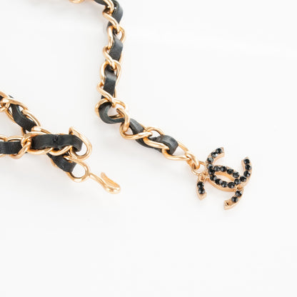 Chanel CHANE Lambskin Crystal Lion Chain Belt Gold 4 of 5