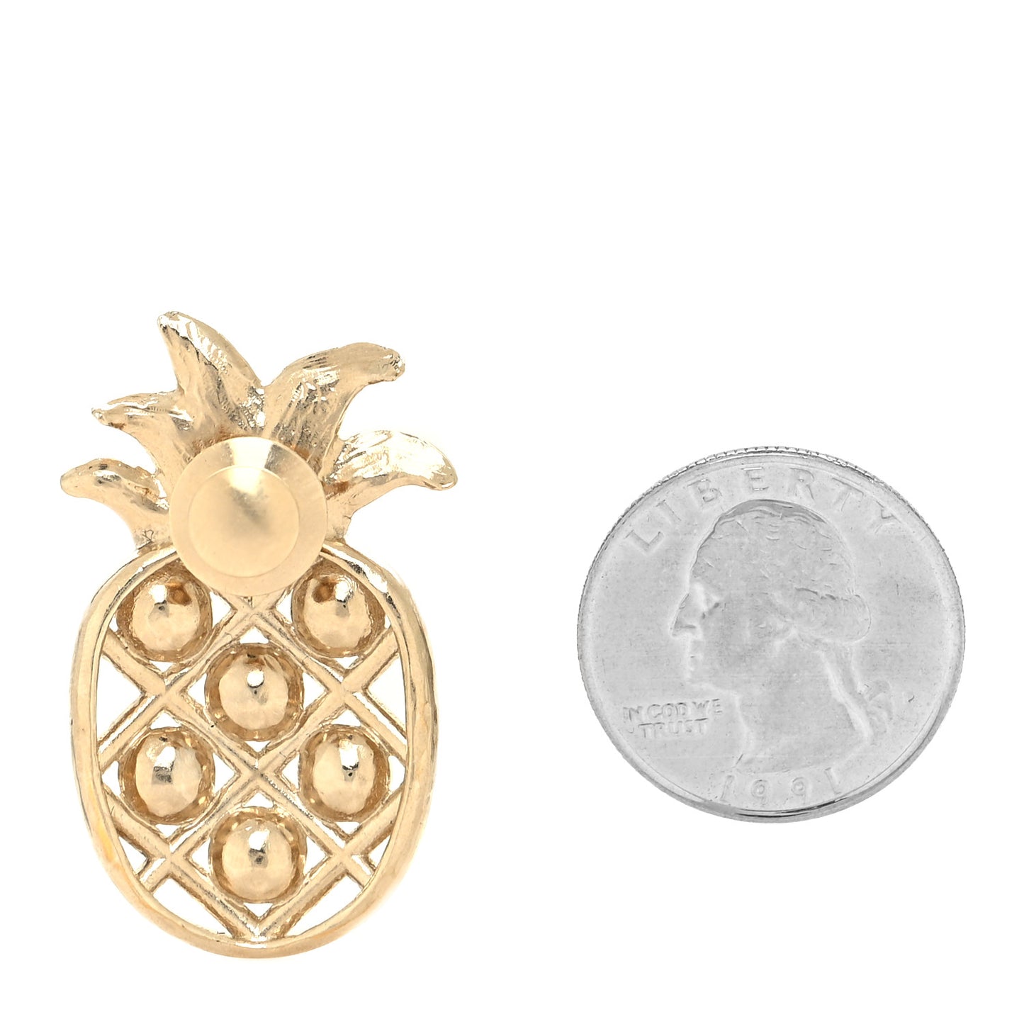 Pearl Pineapple Brooch Gold