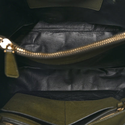 Prada Saffiano Cuir Open Promenade Tote Militare 5 of 13