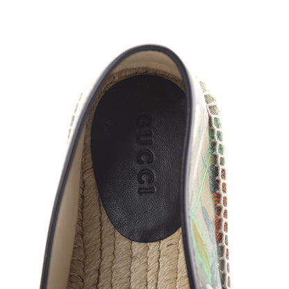 Gucci Canvas Flora Snake Print Mens Espadrilles 9 Militare Multicolor Black 7 of 8