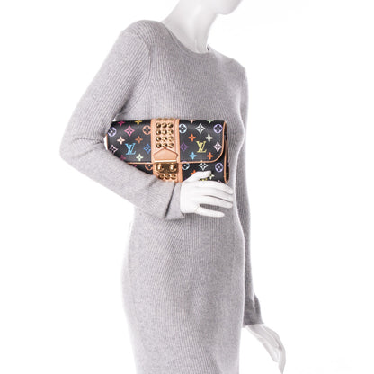 Louis Vuitton Monogram Multicolor Courtney Clutch Black 2 of 7