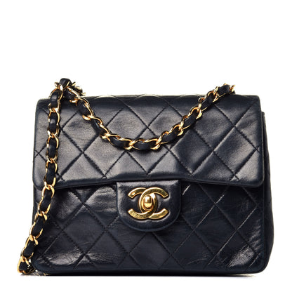 Chanel Lambskin Quilted Mini Square Flap Black 1 of 8