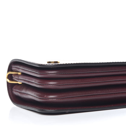 Mulberry Shiny Calfskin Crocodile Embossed Small Clifton Flap Burgundy 5 of 10