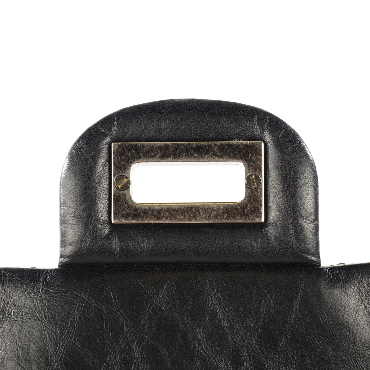 Aged Calfskin Quilted 2.55 Reissue 225 Flap Black