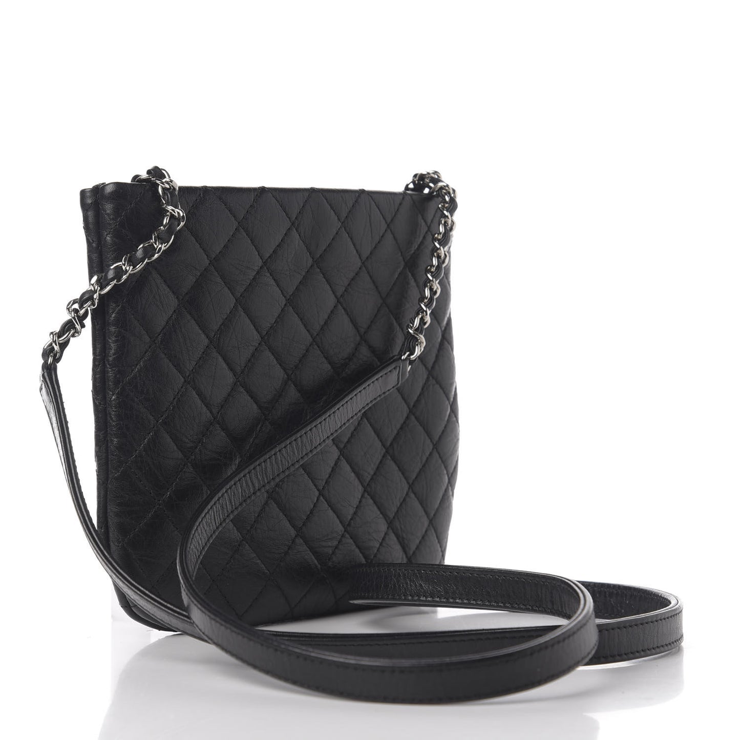 Calfskin Quilted Crossbody Bag Black