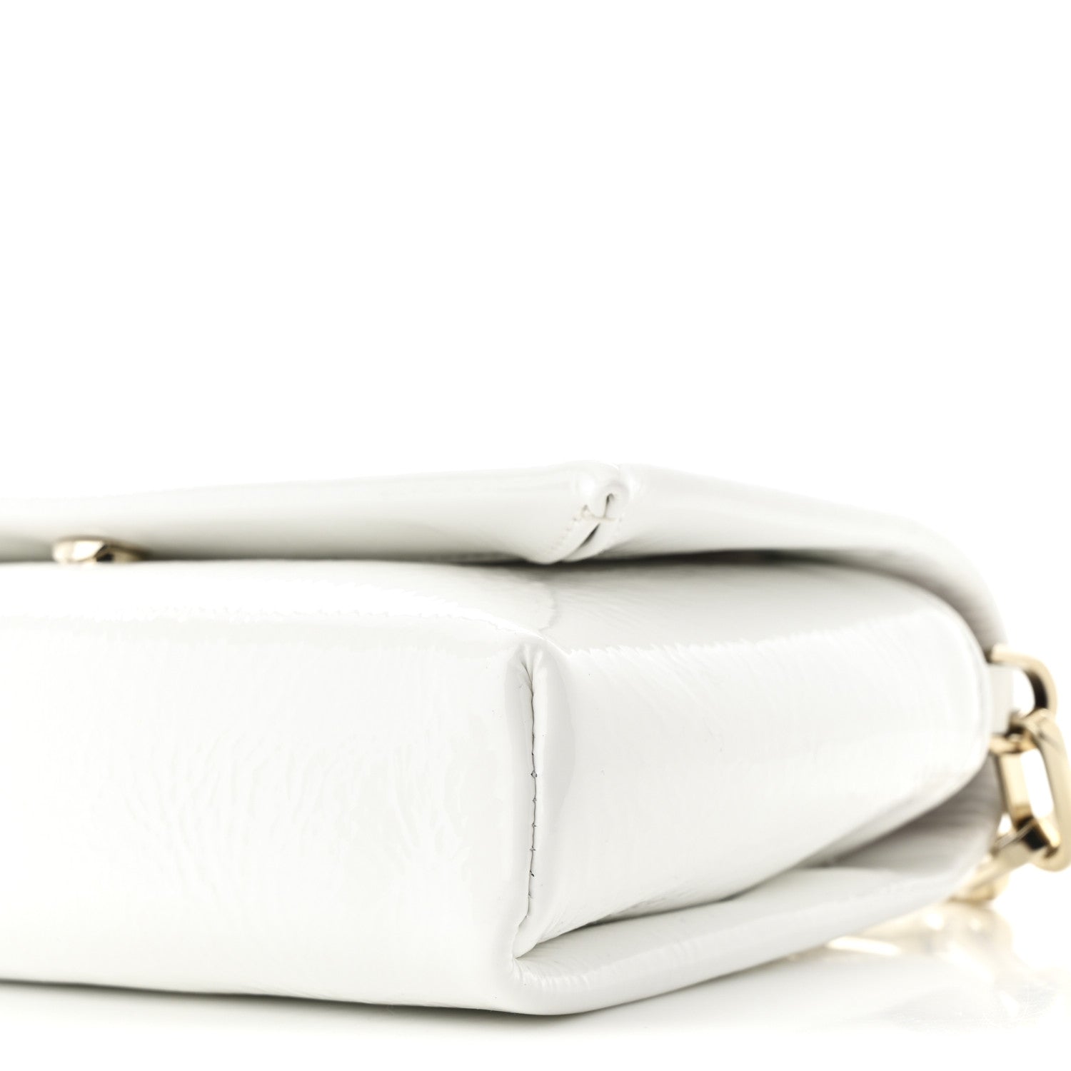 Christian Louboutin Naplak Patent Calfskin Monochrome Loubi54 Shoulder Bag White 10 of 11