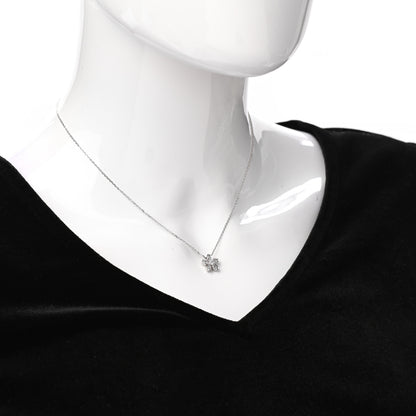 Van Cleef & Arpels 18K White Gold Diamond Socrate One Flower Pendant Necklace 2 of 7