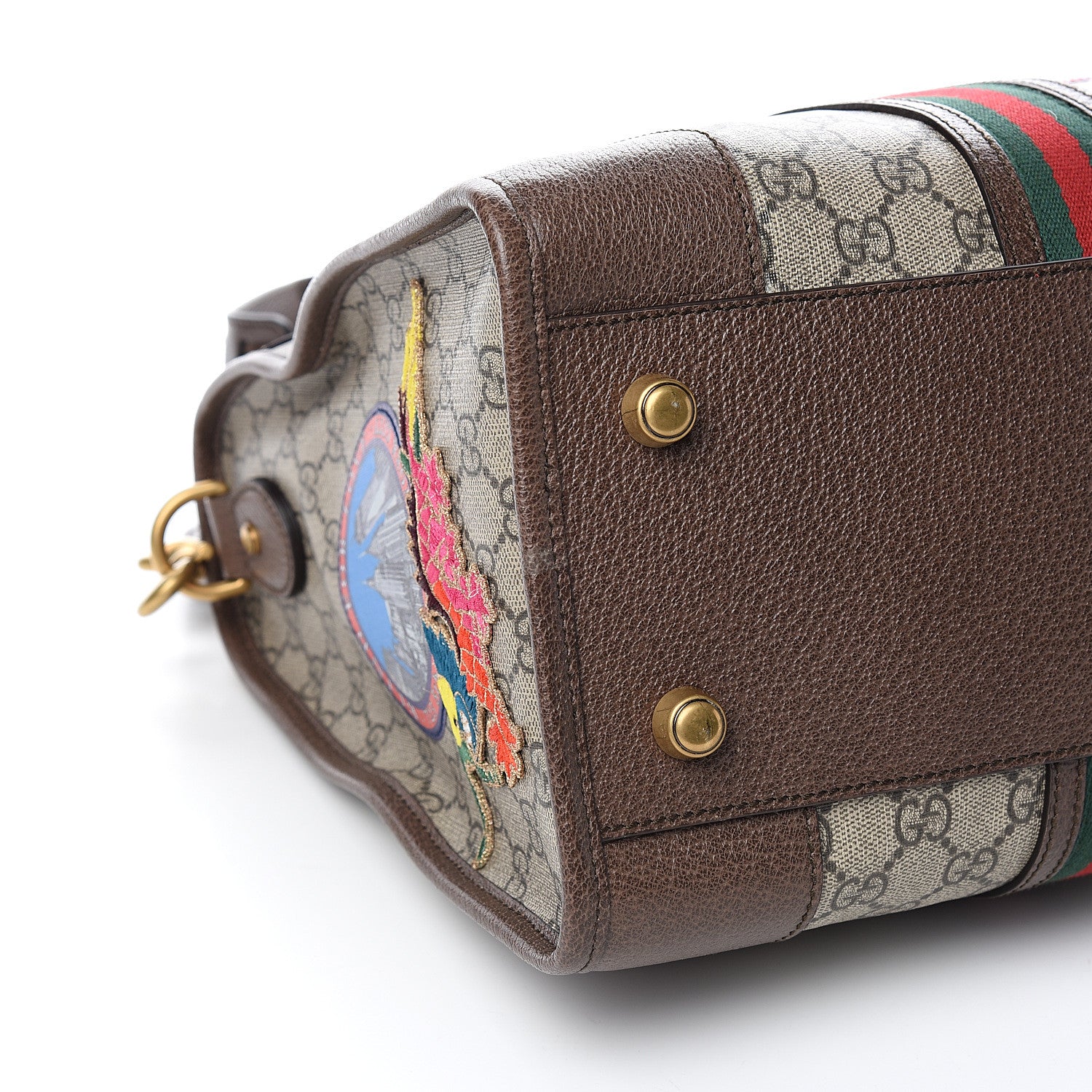 Gucci Soft GG Supreme Monogram Courrier Medium Duffle Bag Beige New Acero Multicolor 7 of 9