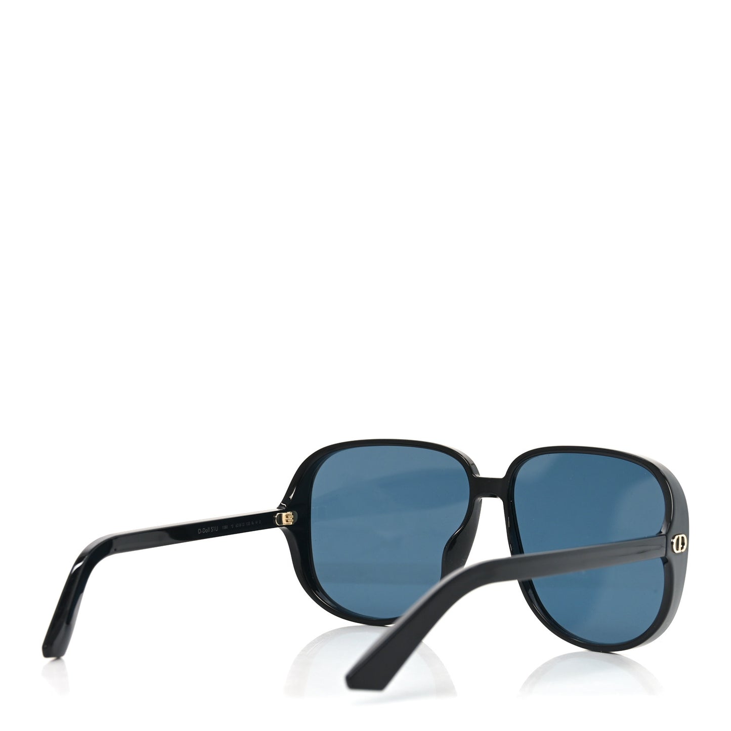 Transparent Acetate D-Doll Sunglasses Black
