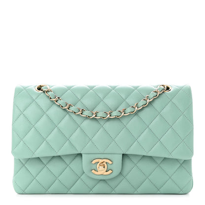 Chanel Caviar Quilted Medium Double Flap Light Blue 1 of 12