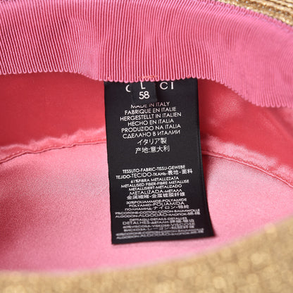 Gucci Lame Papier Hat L Black Gold 7 of 8