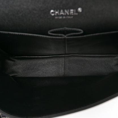 Chanel Striated Patent Quilted Jumbo Double Flap Black 5 of 10