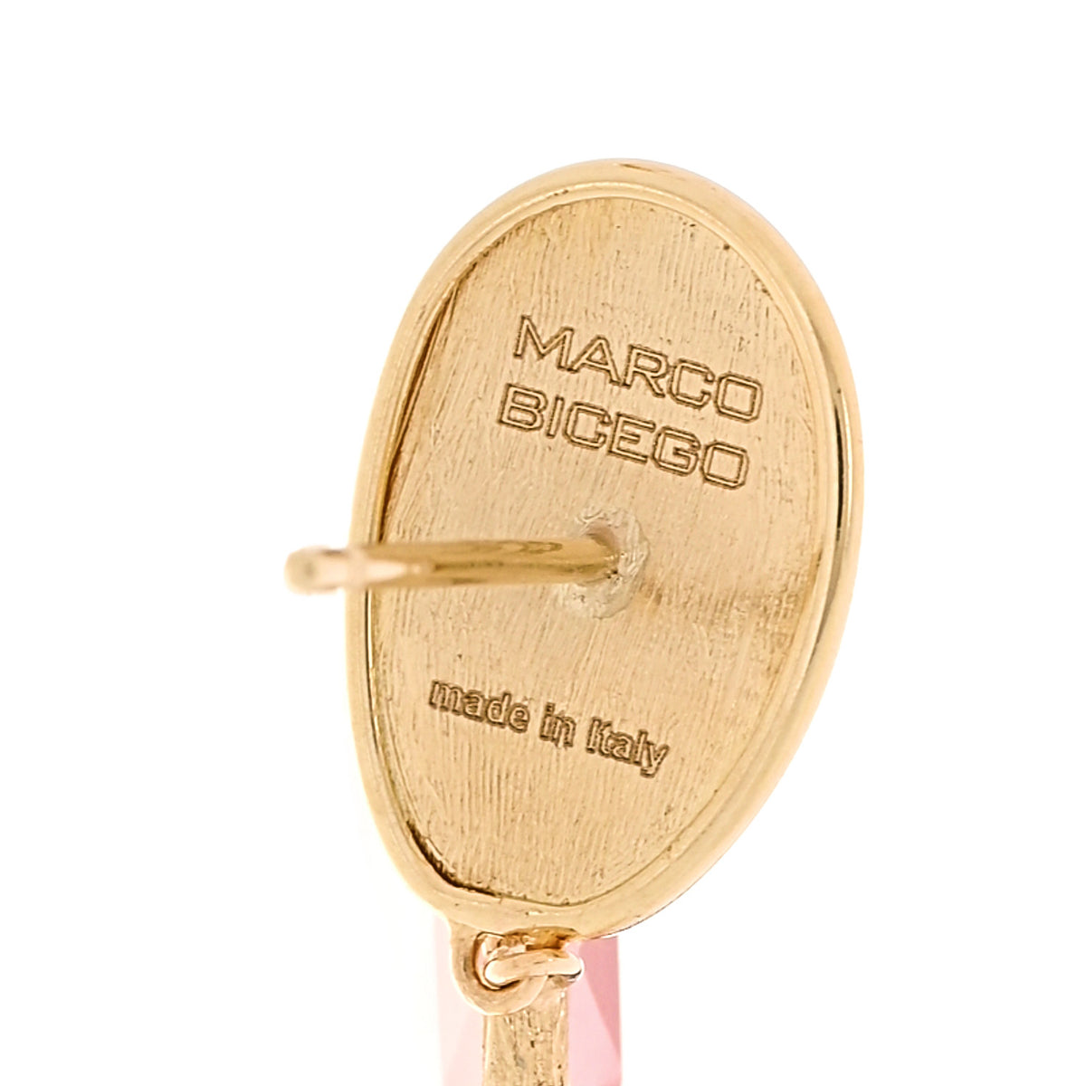 Marco Bicego 18K Yellow Gold Pink Opal Lunaria Drop Earrings 4 of 4
