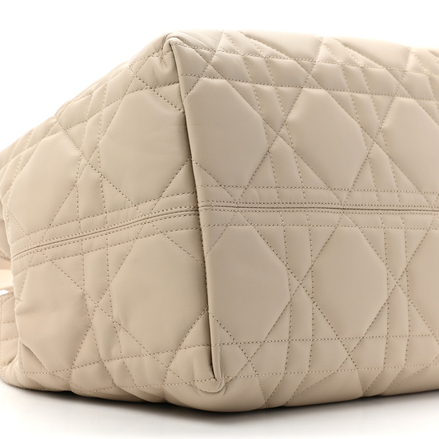 Calfskin Macrocannage Large Toujours Powder Beige