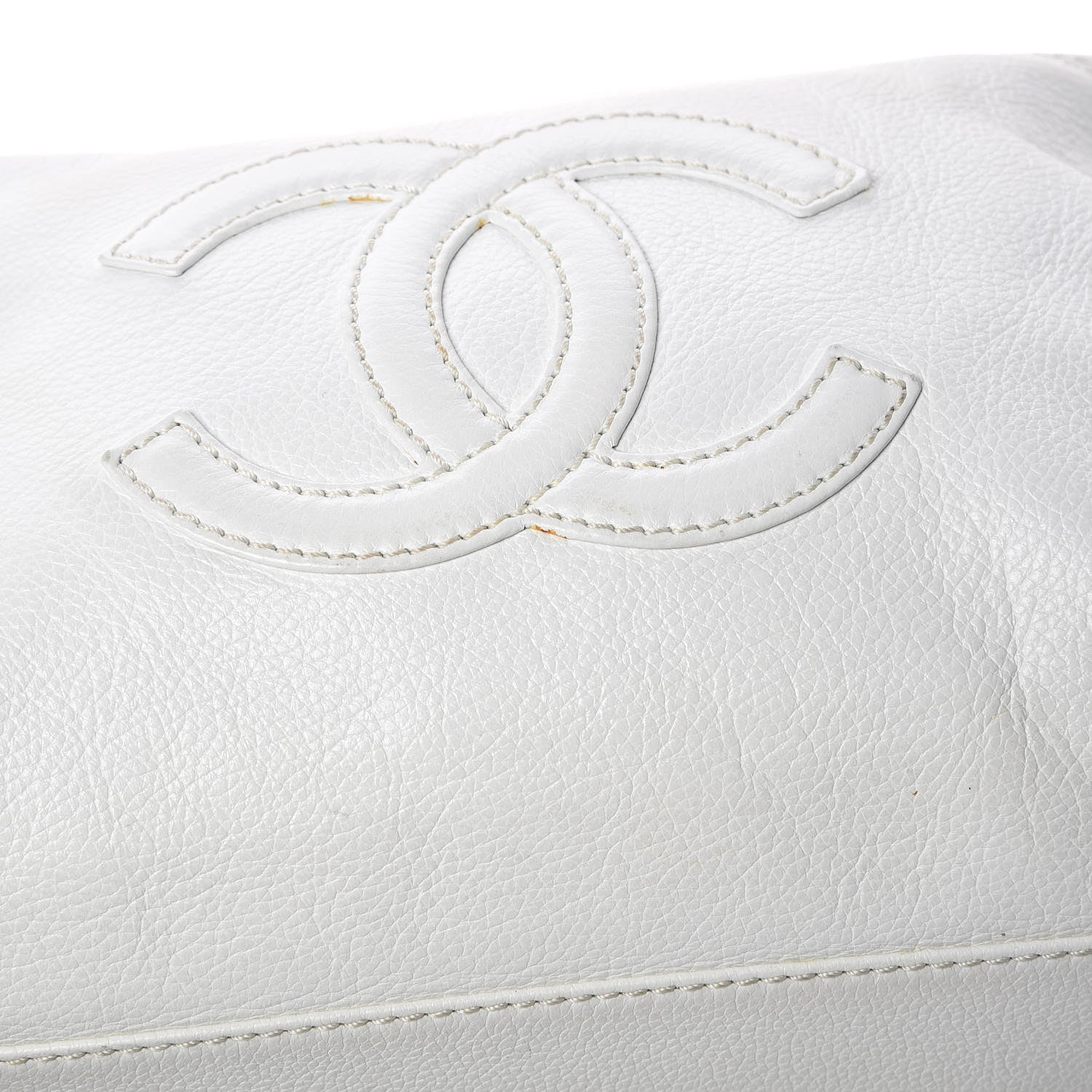 Chanel Calfskin CC Shoulder Bag White 16 of 18