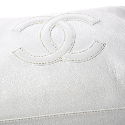 Chanel Calfskin CC Shoulder Bag White 16 of 18