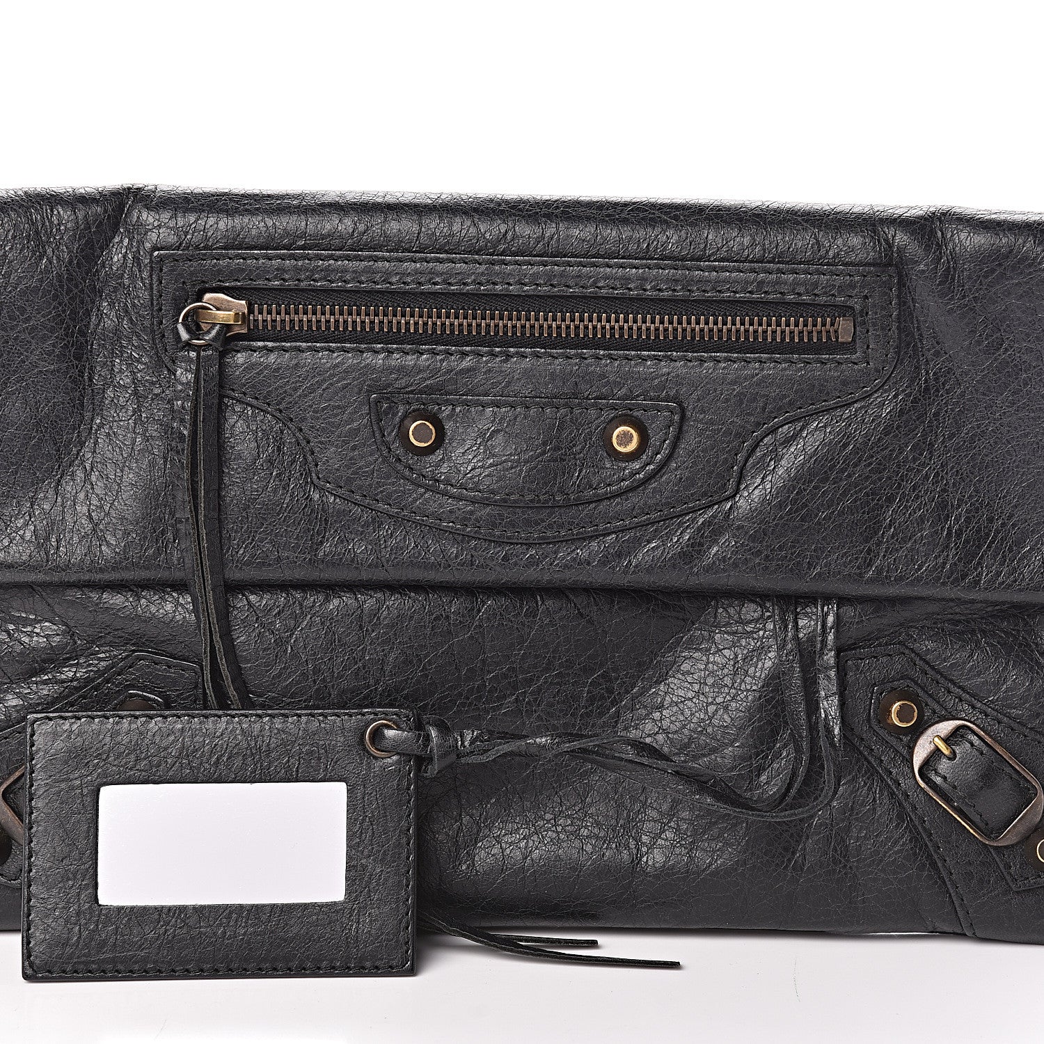 Balenciaga Agneau Classic Hardware Envelope Clutch Black 8 of 8