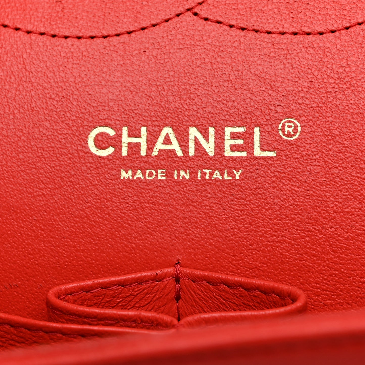 Lambskin Quilted Jumbo Double Flap Red