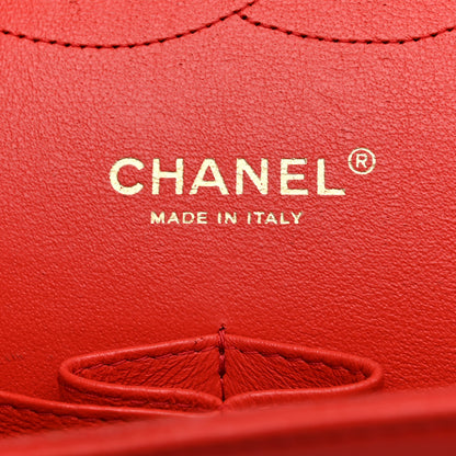 Chanel Lambskin Quilted Jumbo Double Flap Red 7 of 14