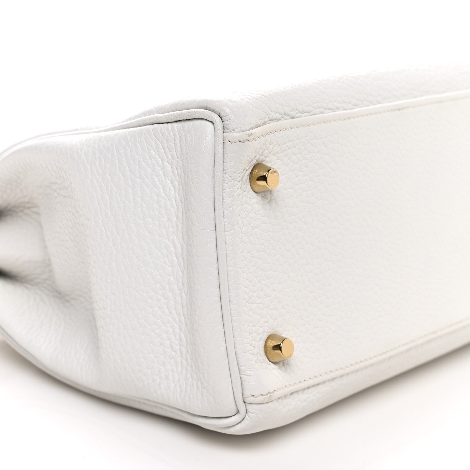 Hermes Taurillon Clemence Kelly Retourne 28 White 9 of 10