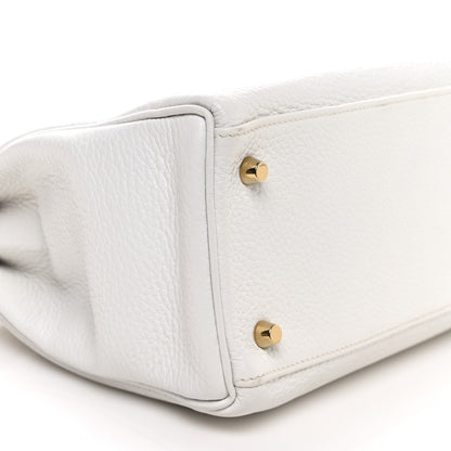 Hermes Taurillon Clemence Kelly Retourne 28 White 9 of 10