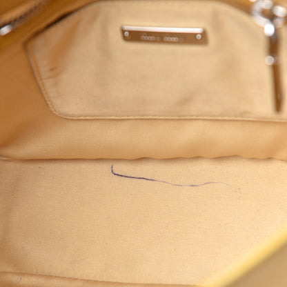 Miu Miu Goatskin Madras Shoulder Bag Yellow 8 of 18