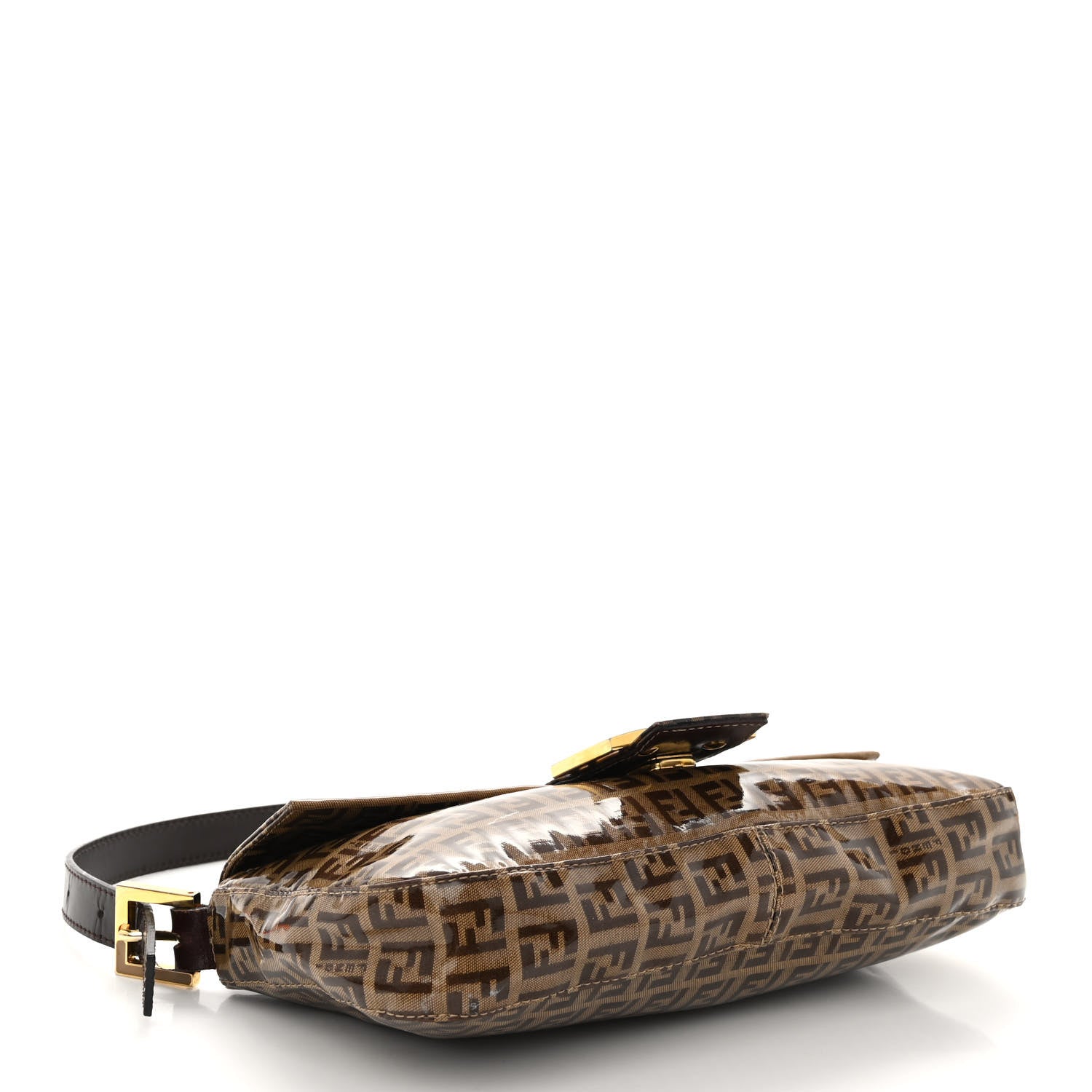 Fendi Vinyl Zucchino Baguette Tobacco 4 of 11