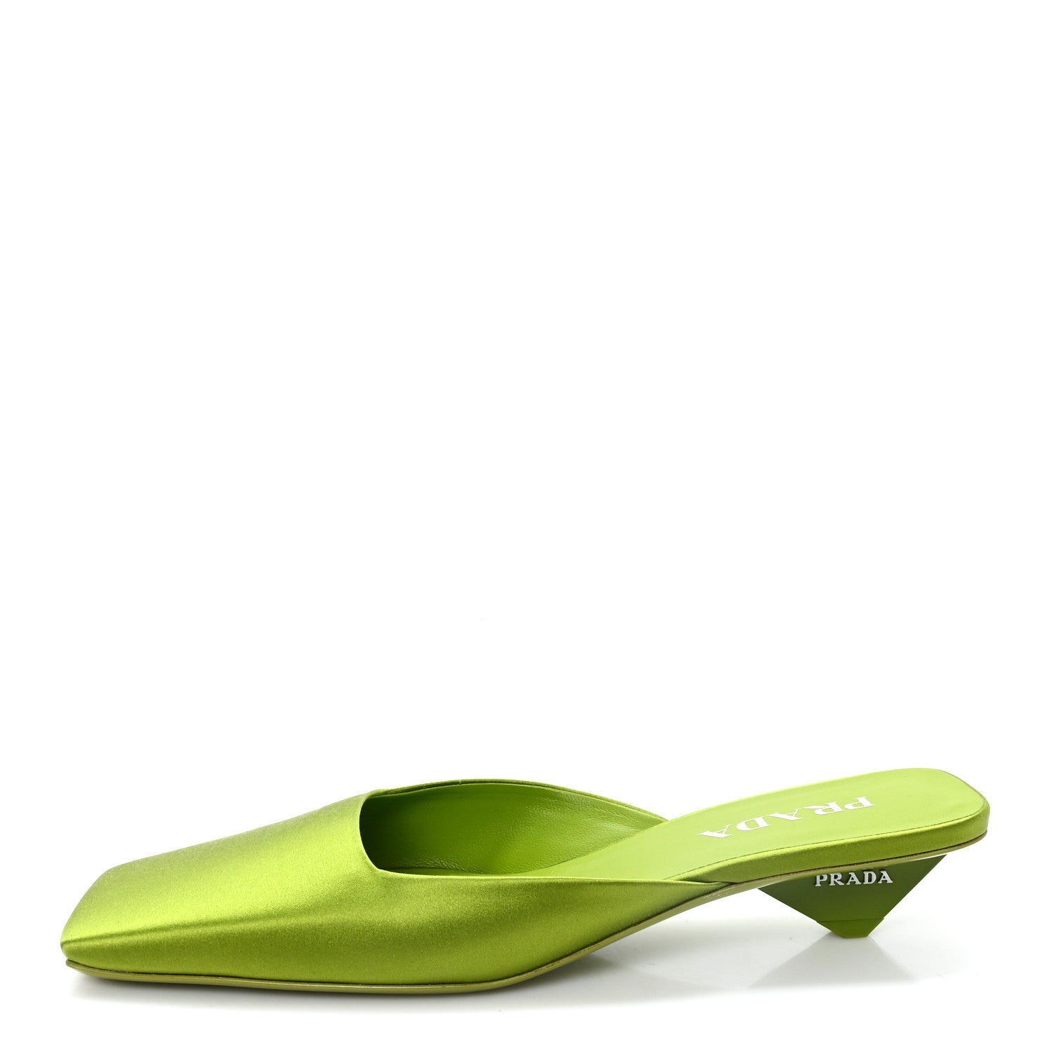 Prada Satin Modellerie Mules 38.5 Felce 1 of 9