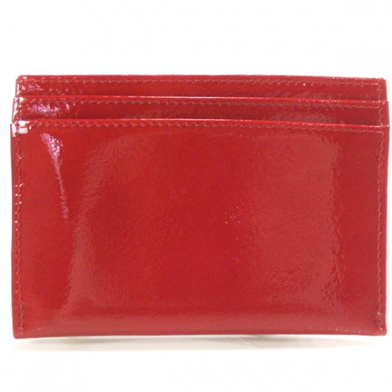Patent Credit Card Holder Red